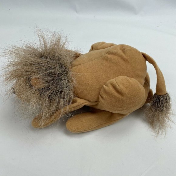 Plush Creations Inc Brown Lion Hand Puppet with Sound Pretend Play Visual Aid - Picture 4 of 8